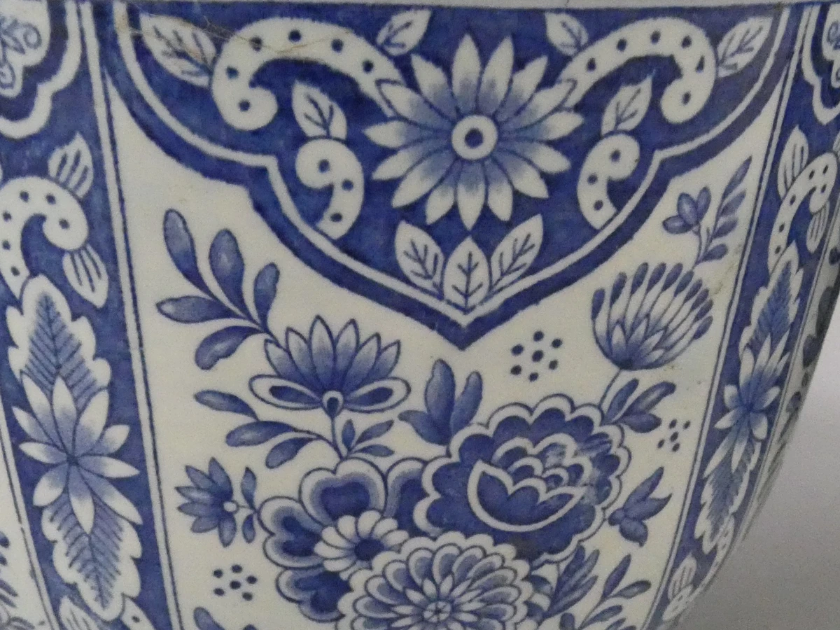 Set van 2 Delfts blauwe bloempotten