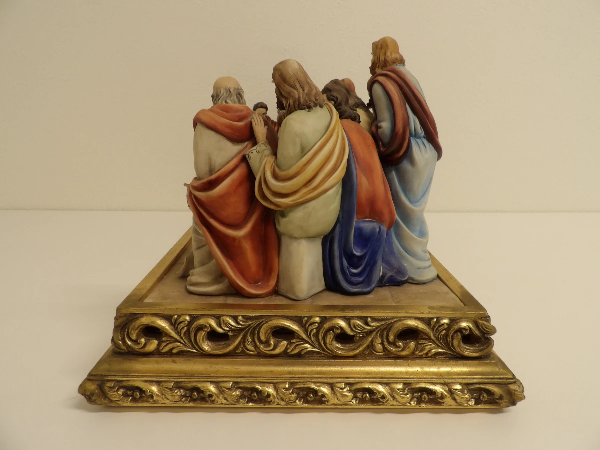 Capodimonte porseleinen sculptuur "Het Laatste Avondmaal" door Germano Cortese (2000)
