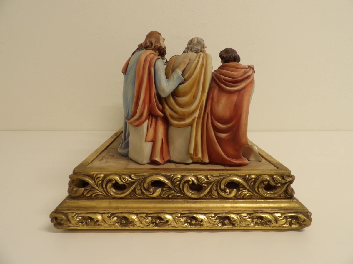 Capodimonte porseleinen sculptuur "Het Laatste Avondmaal" door Germano Cortese (2000)