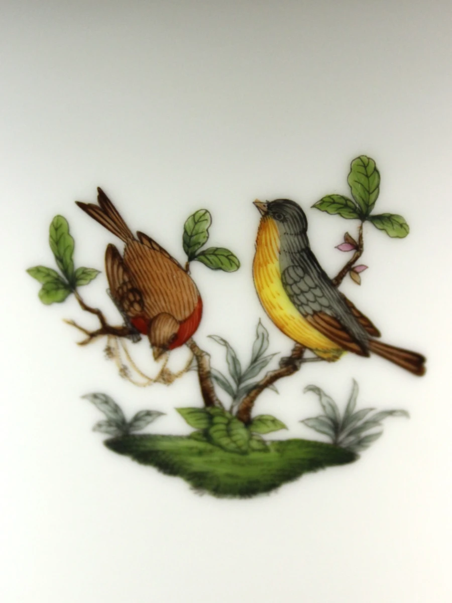 Porseleinen 'Rothschild Birds' vaas – Herend Hongarije