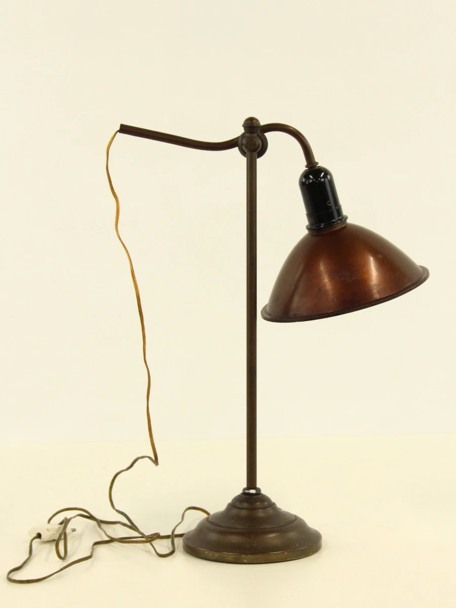 Industriële, vintage tafellamp met SEV Marchal-autoreflector uit de jaren '50
