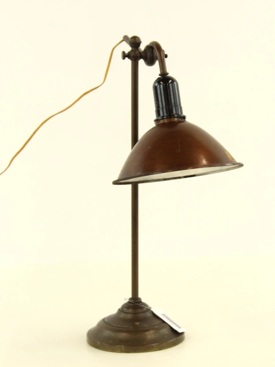 Industriële, vintage tafellamp met SEV Marchal-autoreflector uit de jaren '50