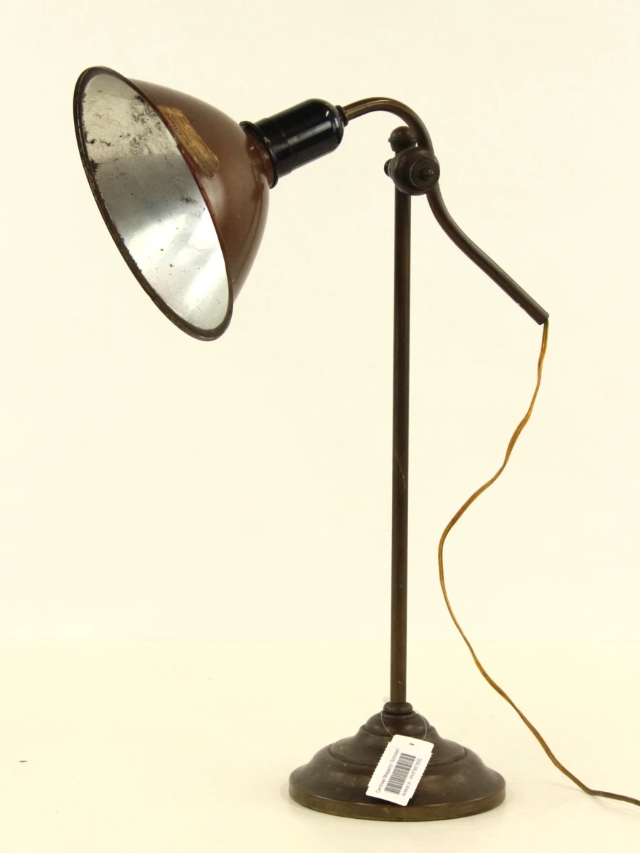 Industriële, vintage tafellamp met SEV Marchal-autoreflector uit de jaren '50