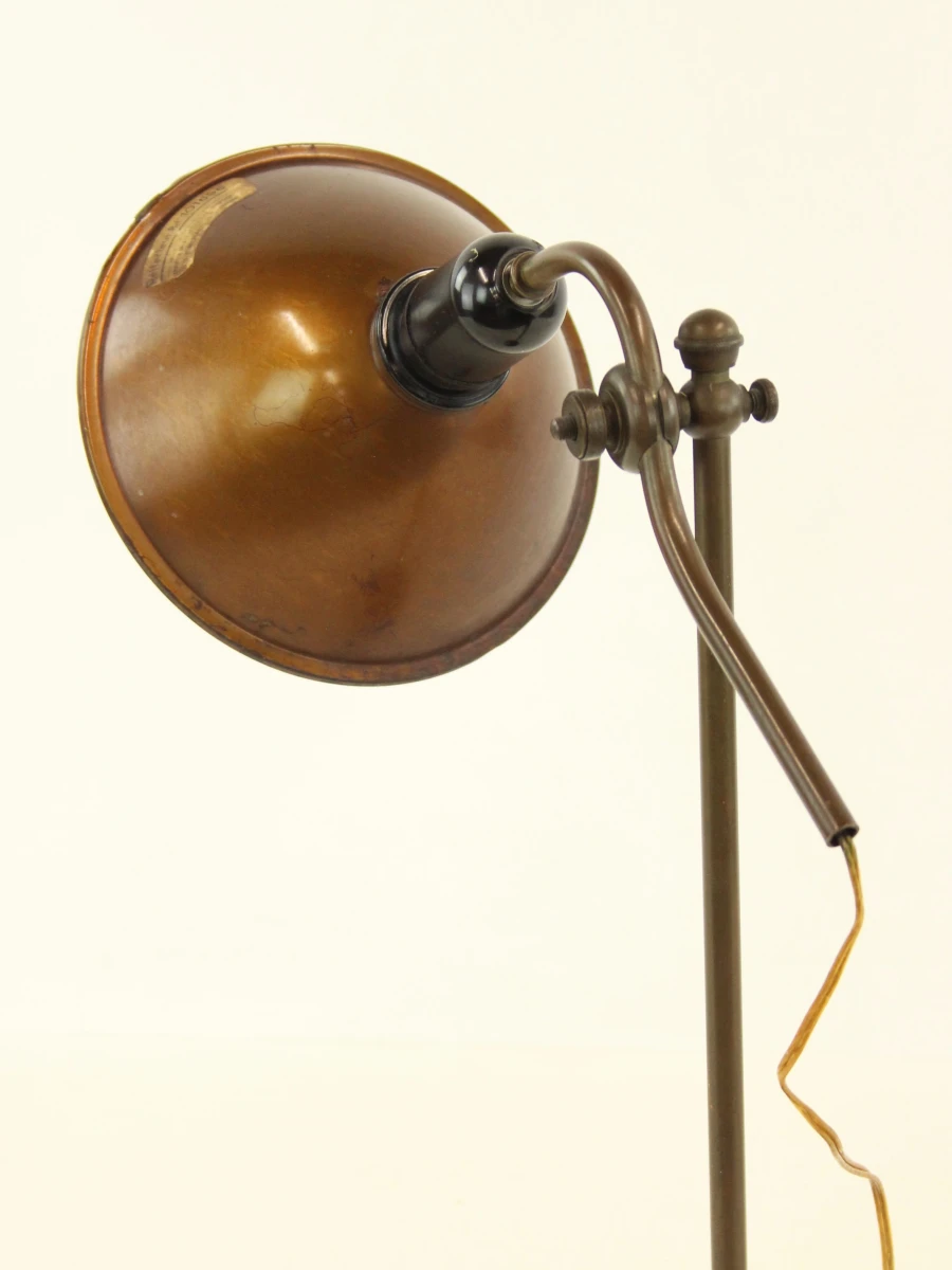 Industriële, vintage tafellamp met SEV Marchal-autoreflector uit de jaren '50
