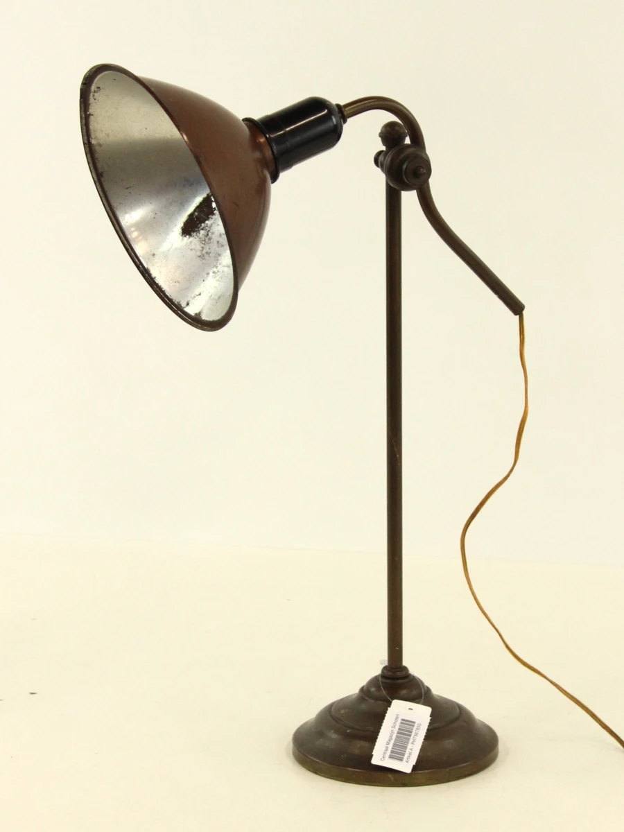 Industriële, vintage tafellamp met SEV Marchal-autoreflector uit de jaren '50