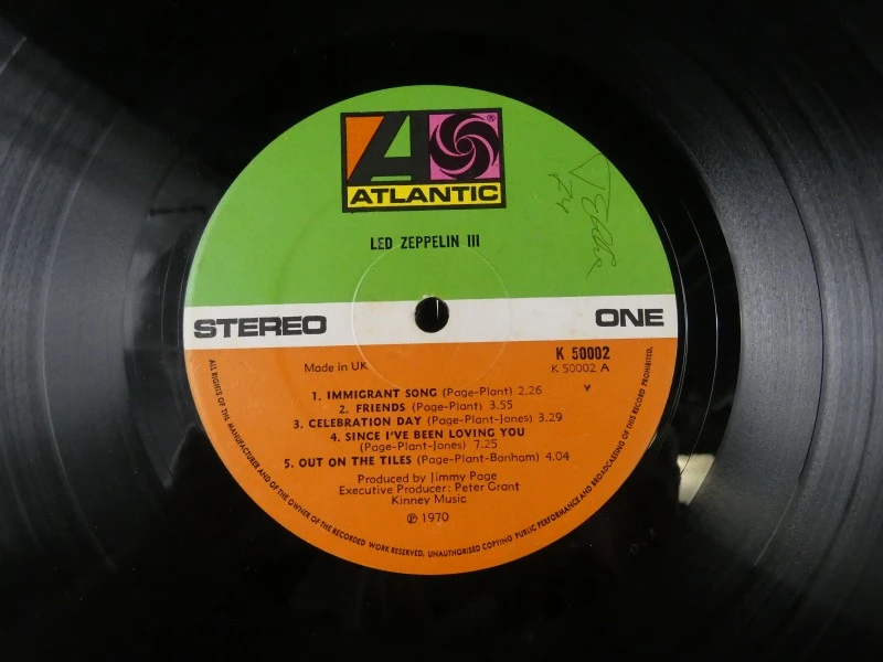 Britse rockband Led Zeppelin III LP