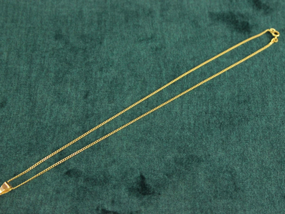 18k gouden ketting met 14k gouden amethisthanger