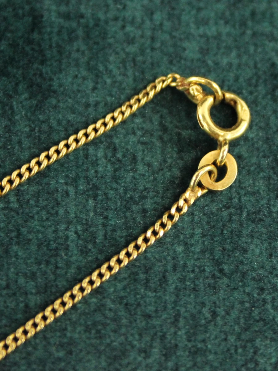 18k gouden ketting met 14k gouden amethisthanger