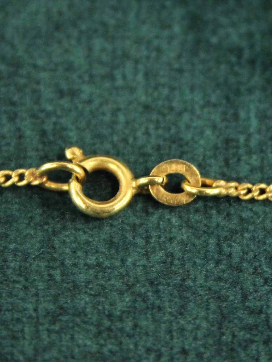18k gouden ketting met 14k gouden amethisthanger