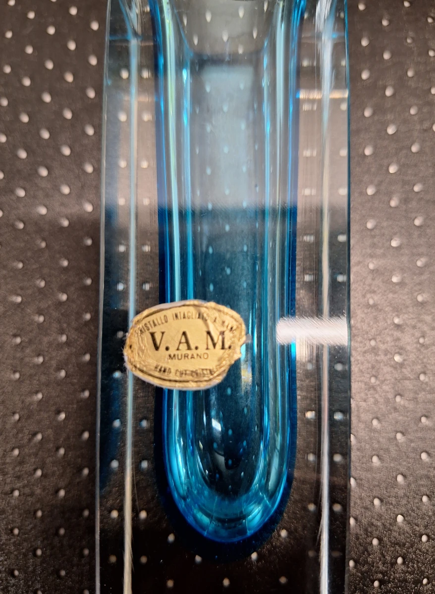 Vintage Murano Sommerso blockvaas - Flavio Poli voor V.A.M. Murano - foto 6