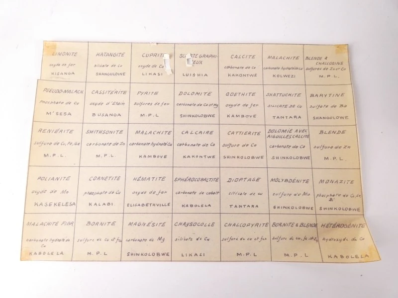 Mineralencollectie in koffer