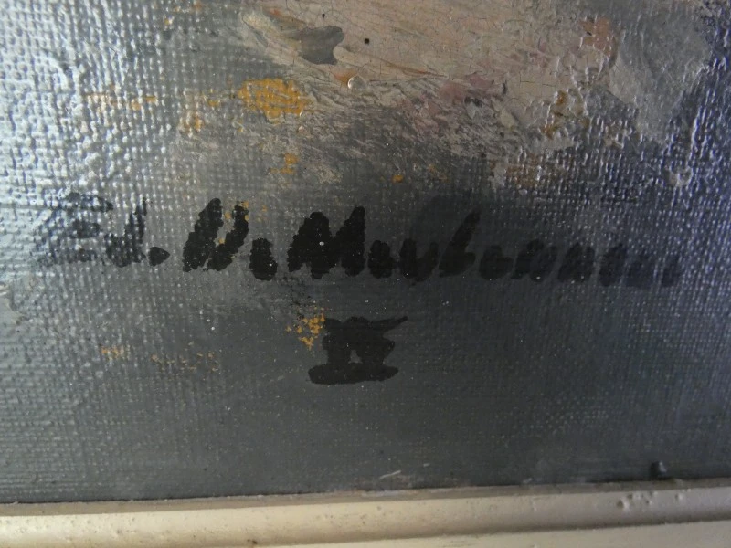 Olieverf schilderij – Edmond De Meulenaere – maritiem tafereel
