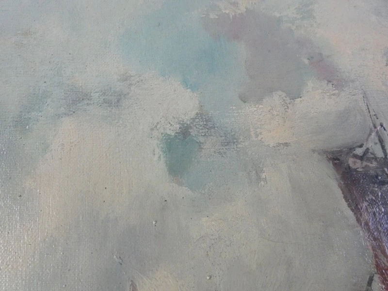 Olieverf schilderij – Edmond De Meulenaere – maritiem tafereel