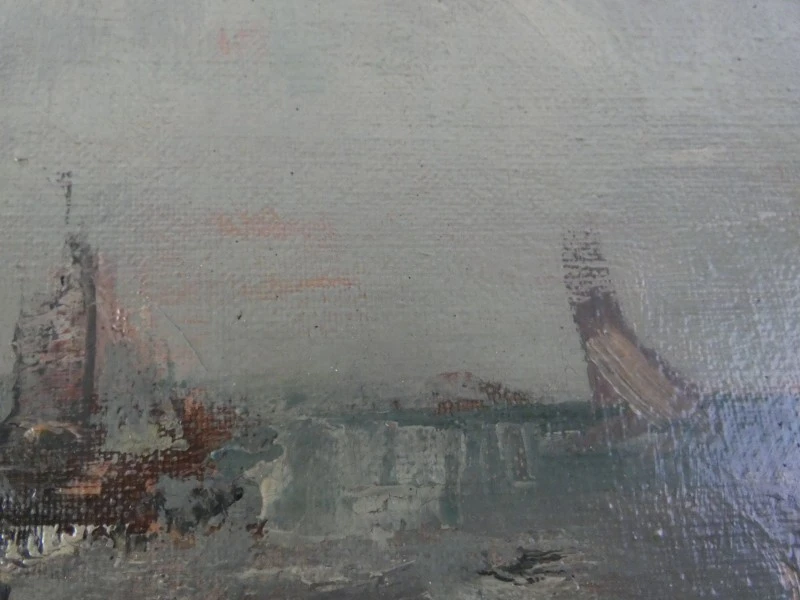 Olieverf schilderij – Edmond De Meulenaere – maritiem tafereel