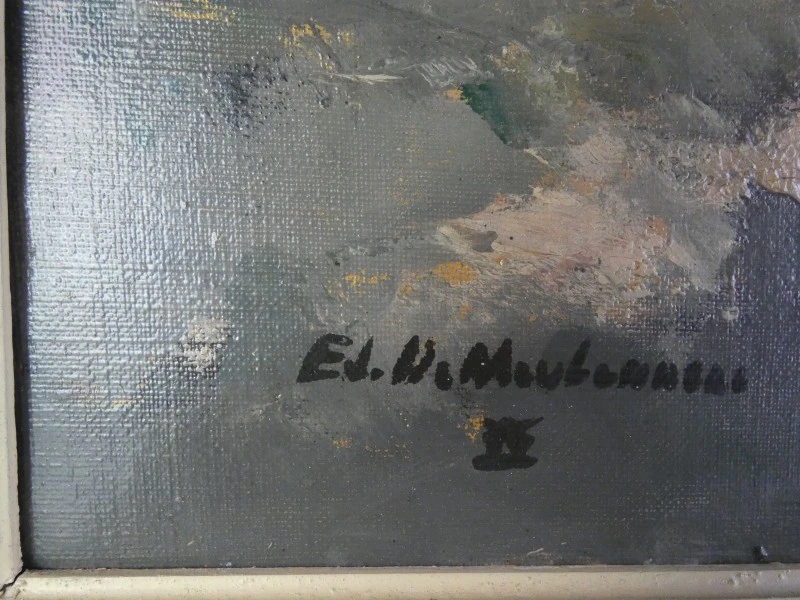 Olieverf schilderij – Edmond De Meulenaere – maritiem tafereel