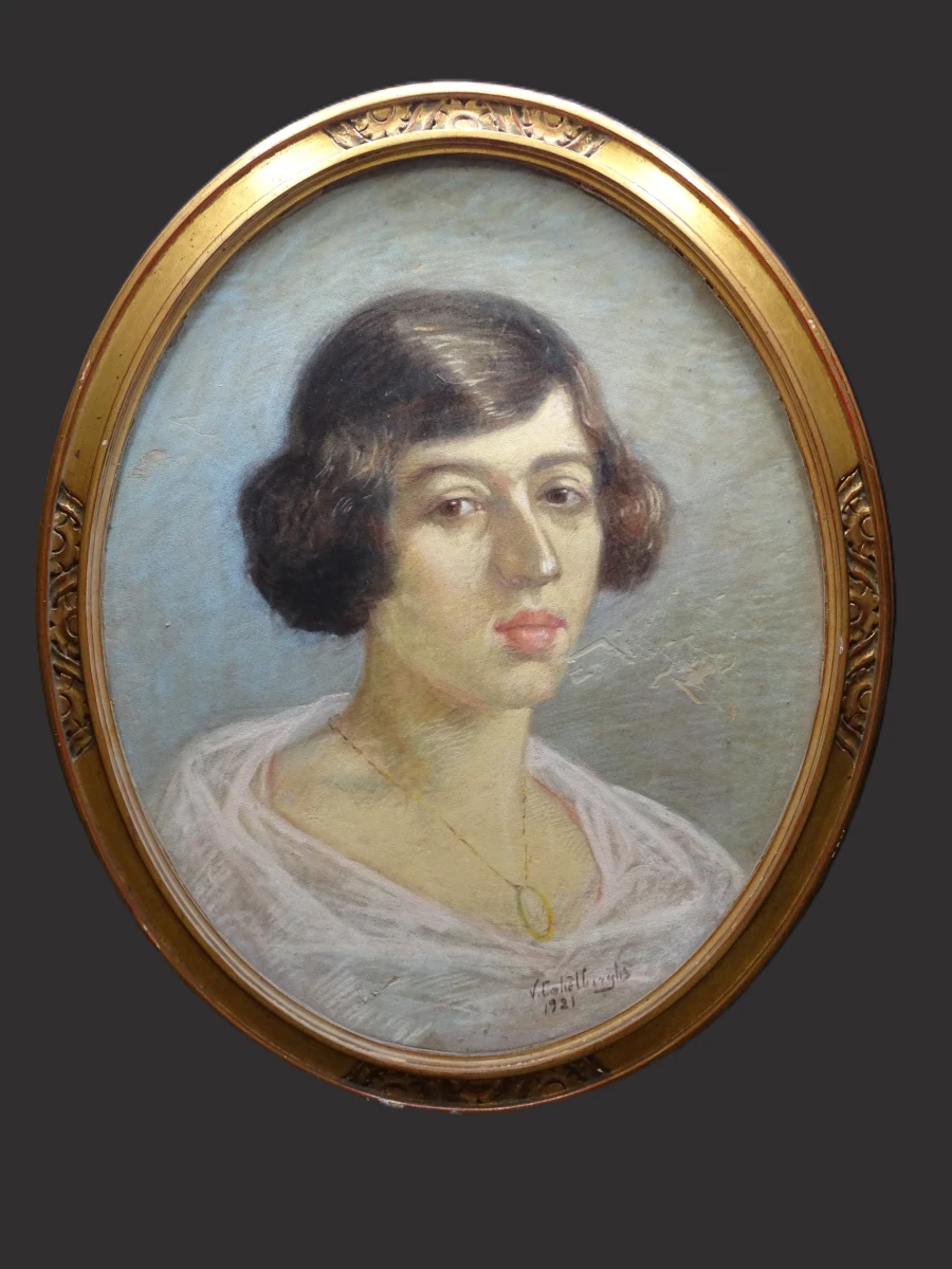 Pastel portret van V. Cokelberghs