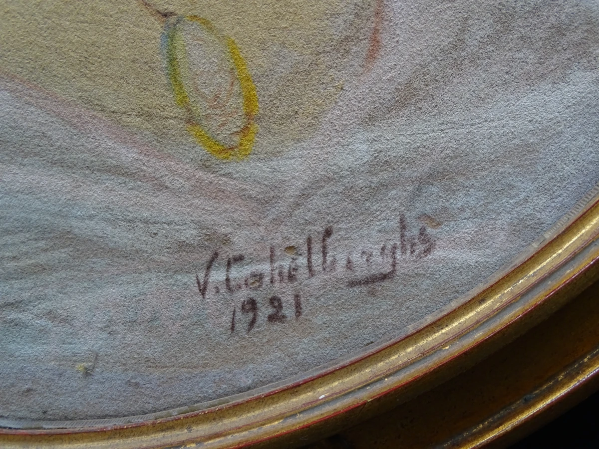 Pastel portret van V. Cokelberghs
