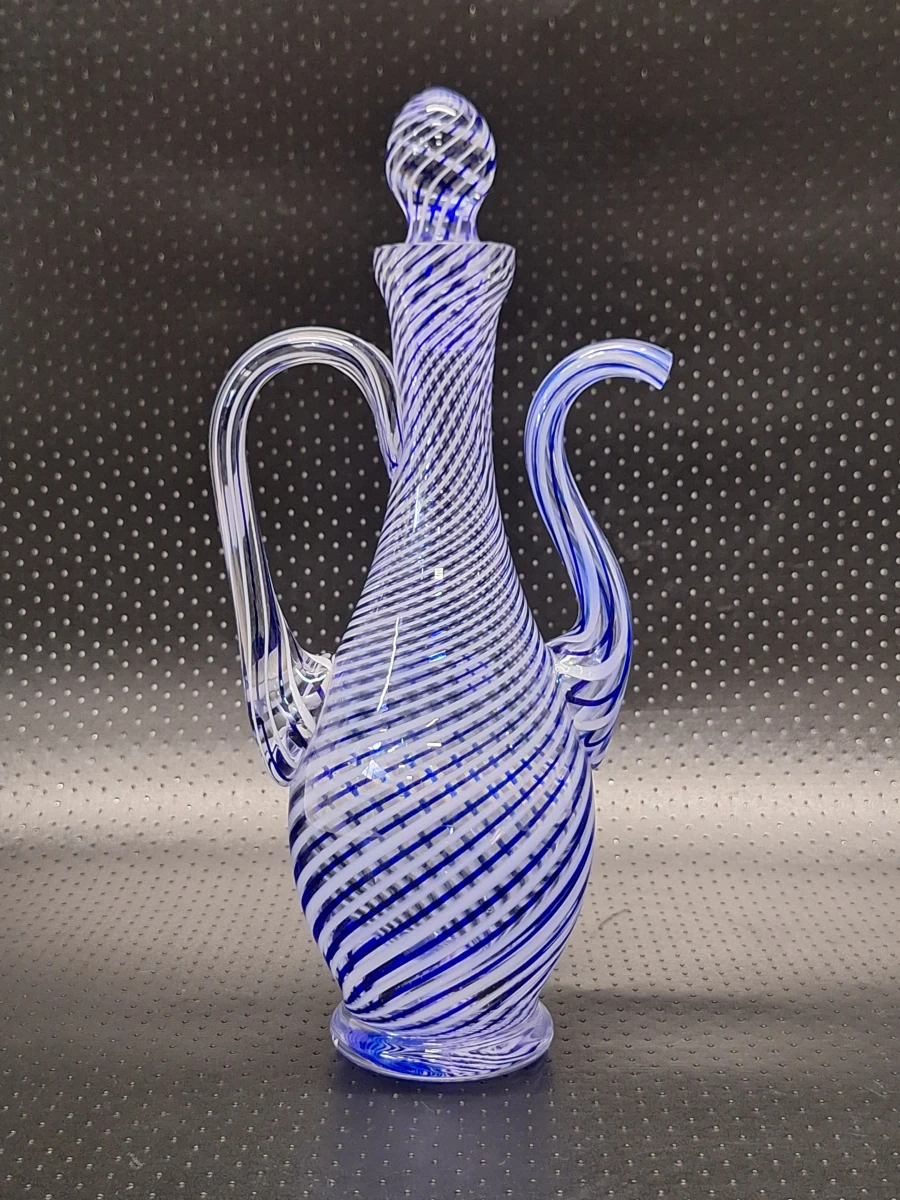 Elegante vintage Pasabahçe Çeşm-i Bülbül karaf met stop - Handgemaakt kristal - Turkije - foto 3