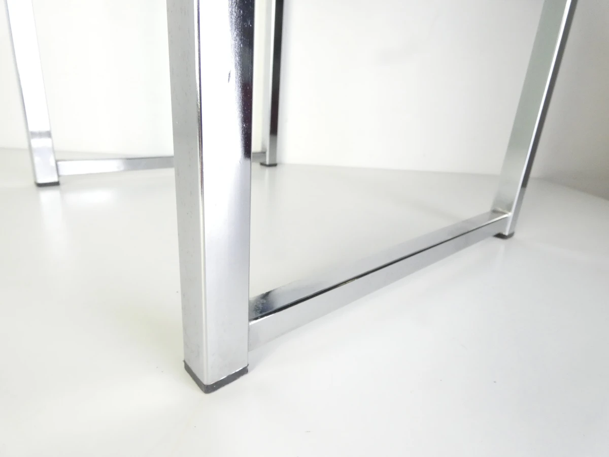 Transparant bijzettafeltje met metalen frame