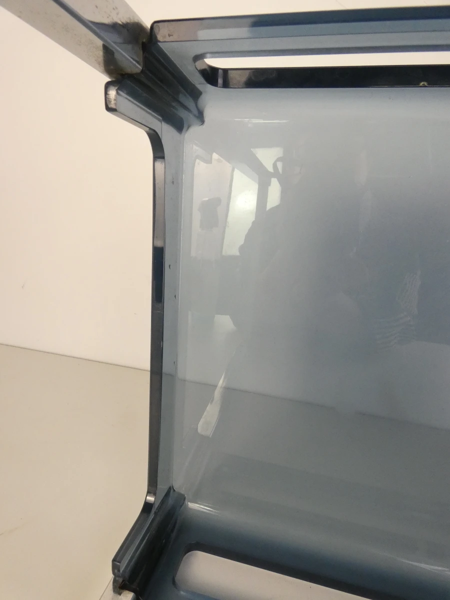 Transparant bijzettafeltje met metalen frame