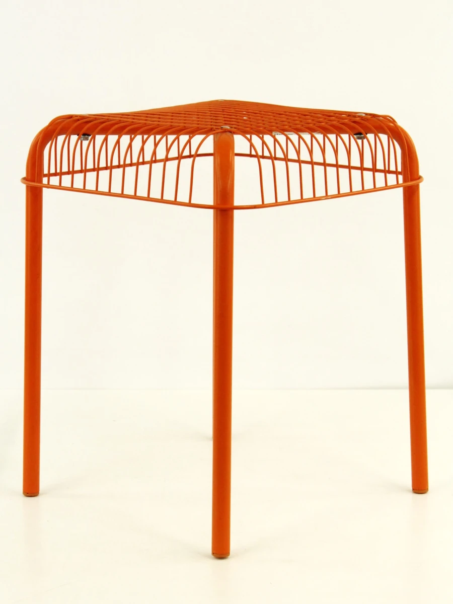 Ikea Vasterön vintage metalen krukje in retro oranje
