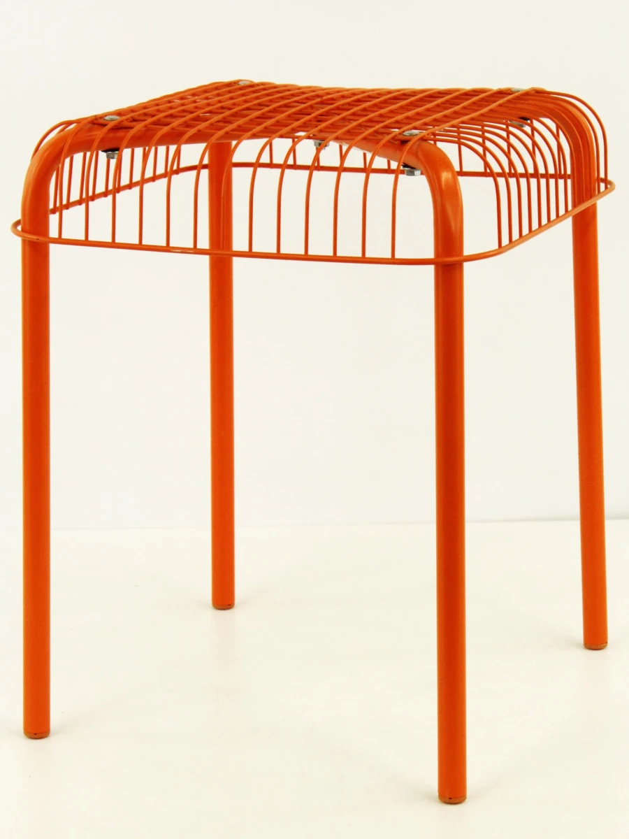 Ikea Vasterön vintage metalen krukje in retro oranje
