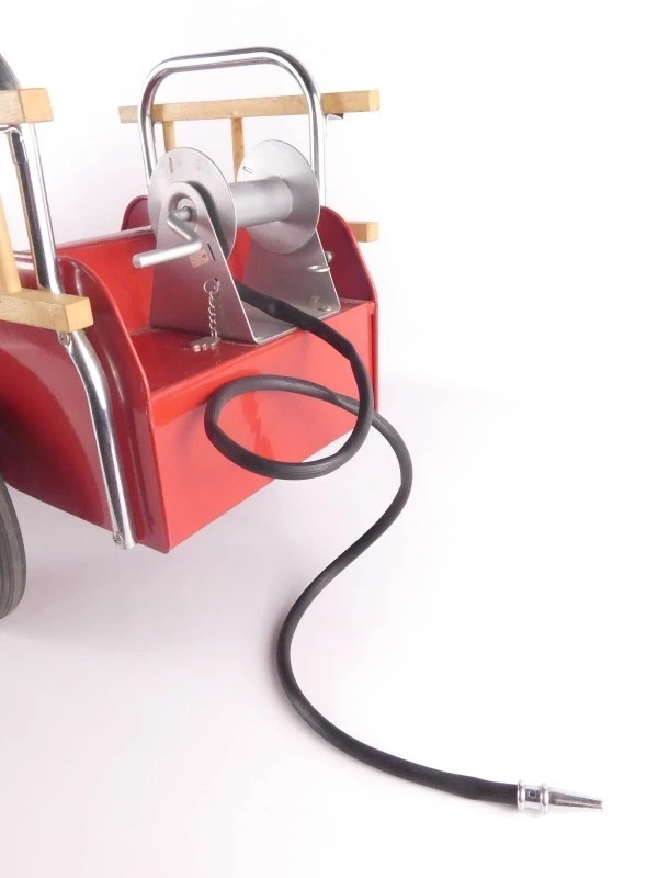 Trapauto - metalen brandweerwagen