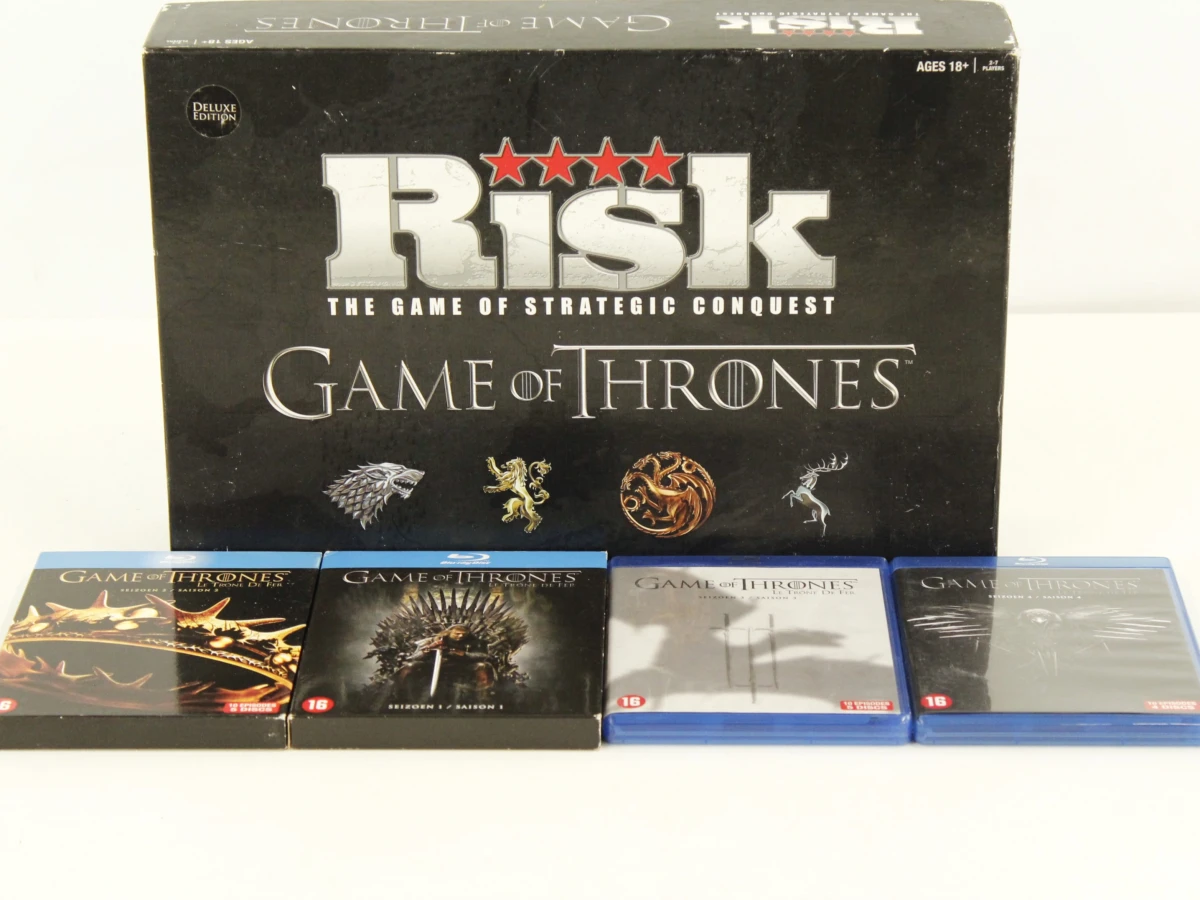 Risk bordspel Game of Thrones Deluxe editie met Blu-ray seizoenen