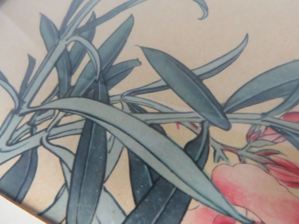 Ingelijste botanische print met bloemen