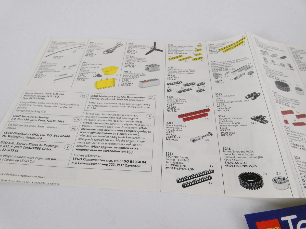 Lot LEGO Technic - sets 8838 & 8808 (jaren 90)