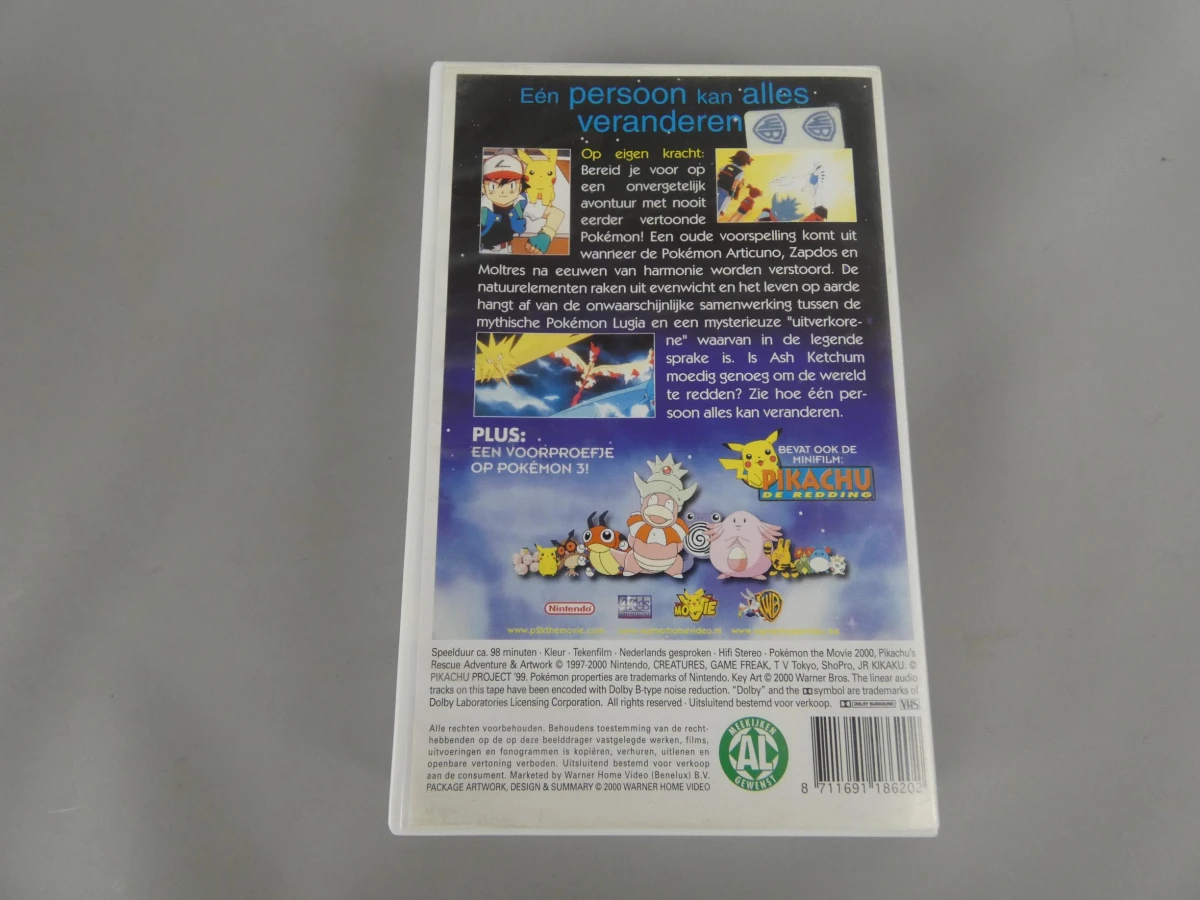 Pokémon Film Trilogy (1 t/m 3) op VHS - Nederlands Gesproken