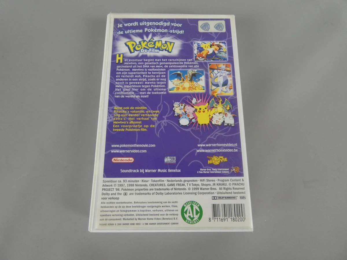 Pokémon Film Trilogy (1 t/m 3) op VHS - Nederlands Gesproken