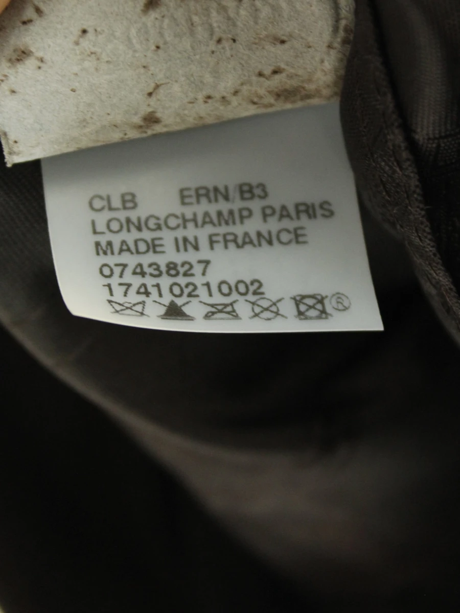 Longchamp - klassieke handtas donkerbruin leder - made in France