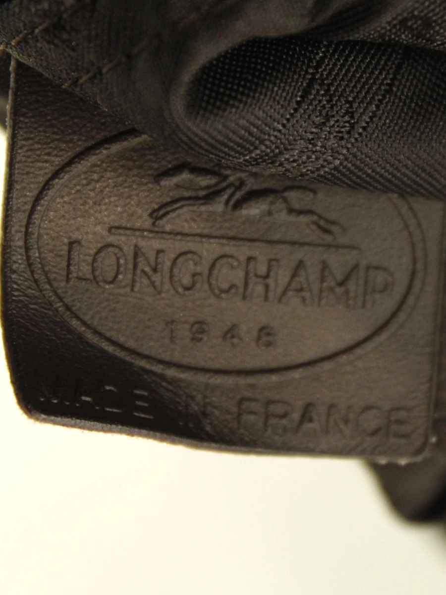 Longchamp - klassieke handtas donkerbruin leder - made in France