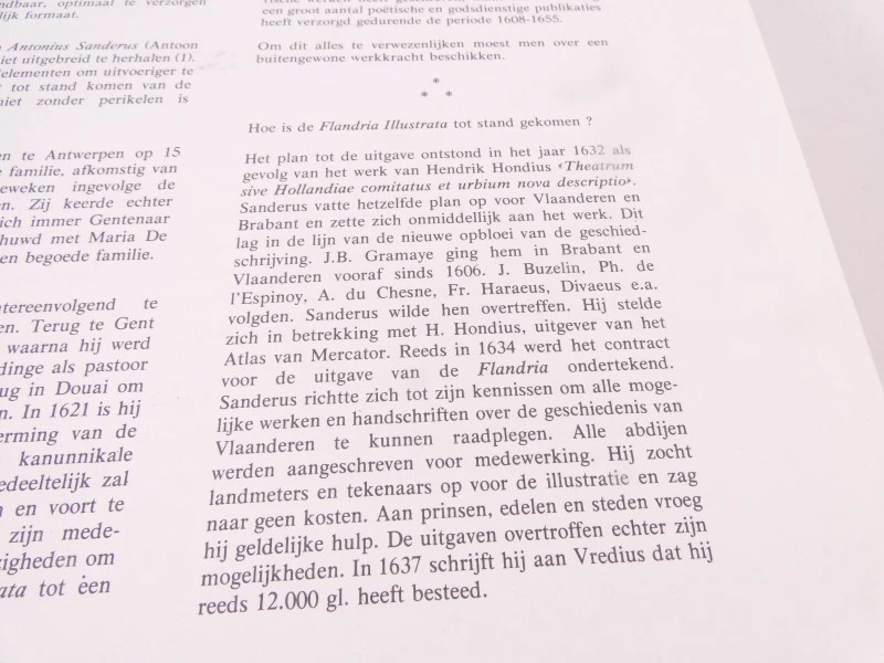 Flandria Illustrata, door Antonius Sanderus, in facsimile