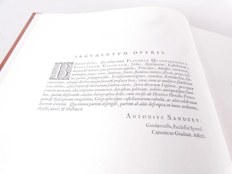 Flandria Illustrata, door Antonius Sanderus, in facsimile