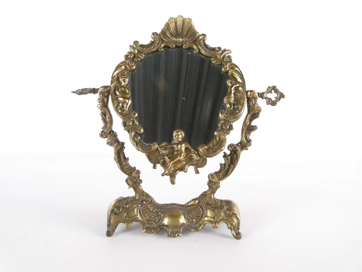 Tafelspiegel met messing frame