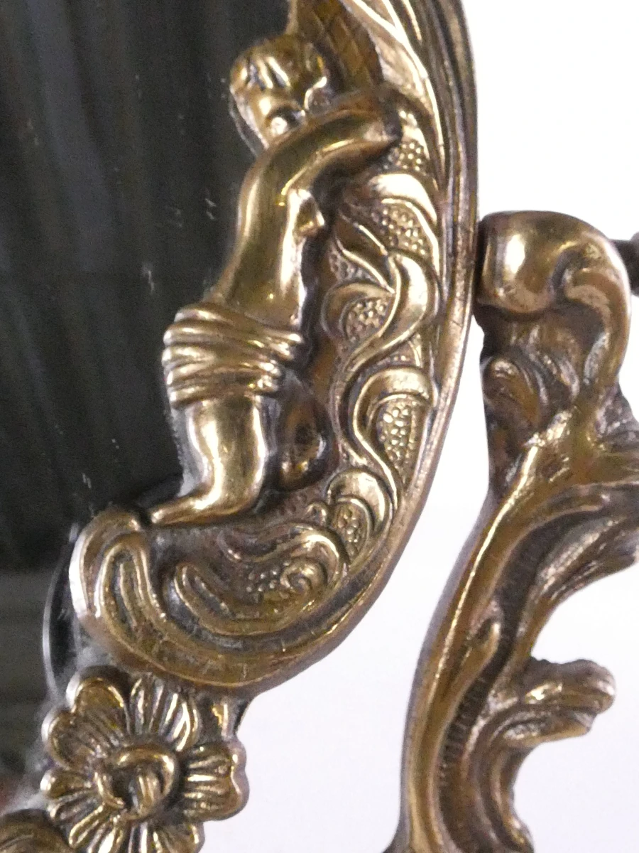 Tafelspiegel met messing frame
