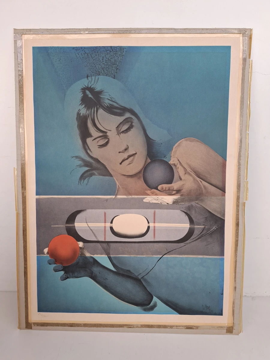 🖼️ Pol Mara – De Evenwichtige Dame (1971) – Handgenummerde Litho (Oplage 325) 🖼️