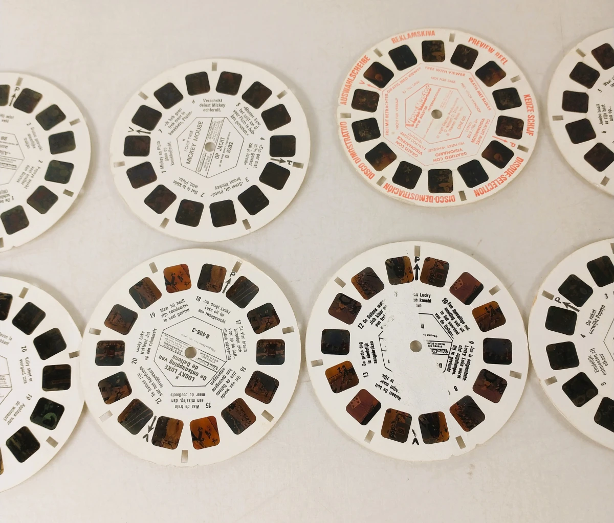 Lot van 2 vintage View-Master stereokijkers met diareeksjes, Sawyer's en GAF, jaren 1960–1980 - foto 6