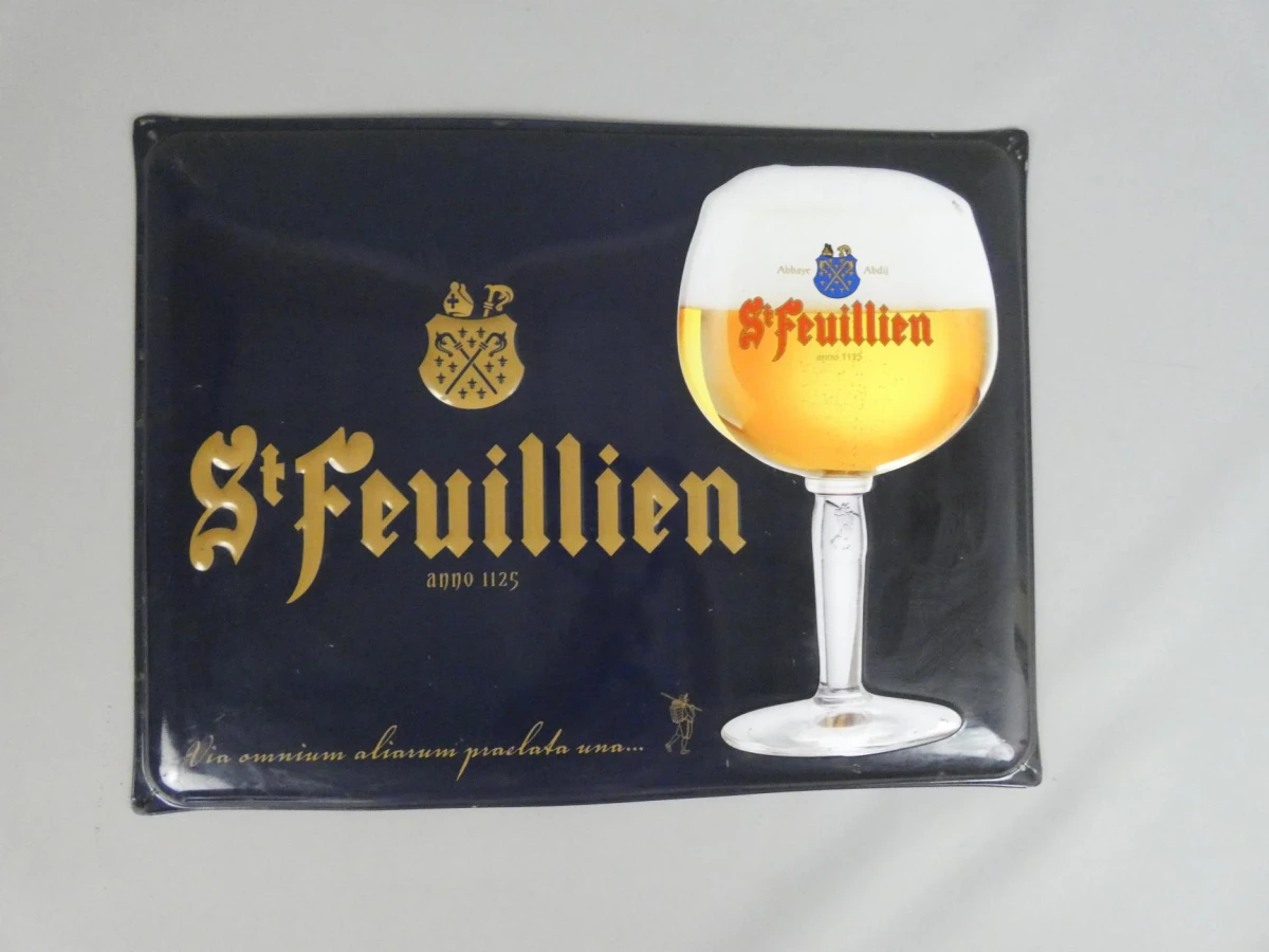 St. Feuillien Blikken Reclamebord / Wandbord