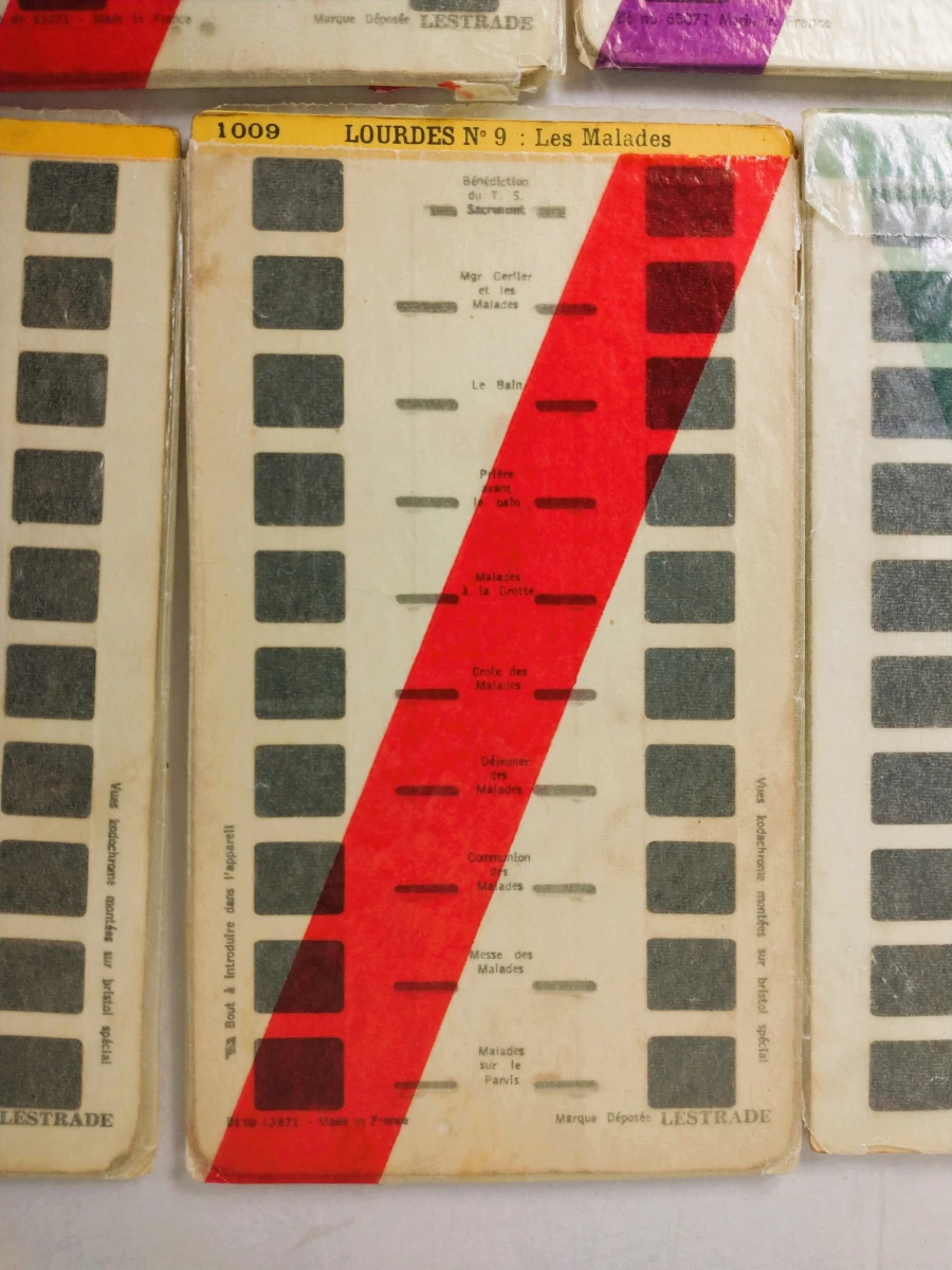 Lestrade stereoscoop met 7 stereodia's en originele doos, Frankrijk, jaren 1960–1970