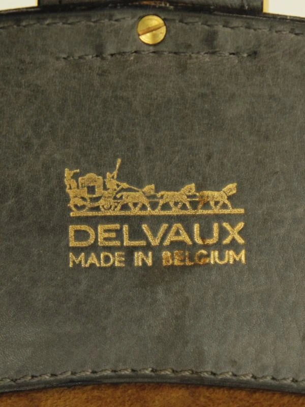 Delvaux - vintage Gué schoudertas uit grijze suède -1980
