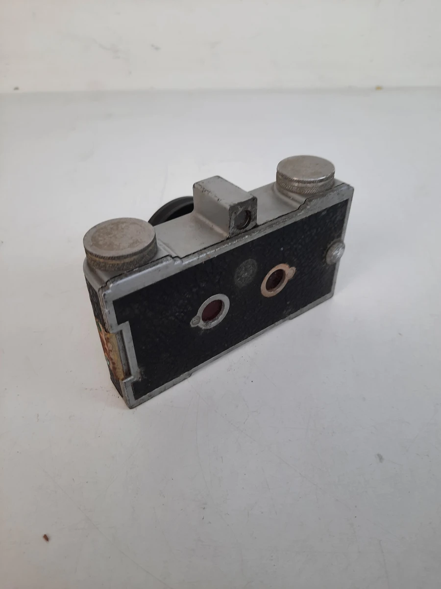 📸 Vintage Trusite Minicam Camera (Jaren '40) met Lederen Paraatstas - foto 6
