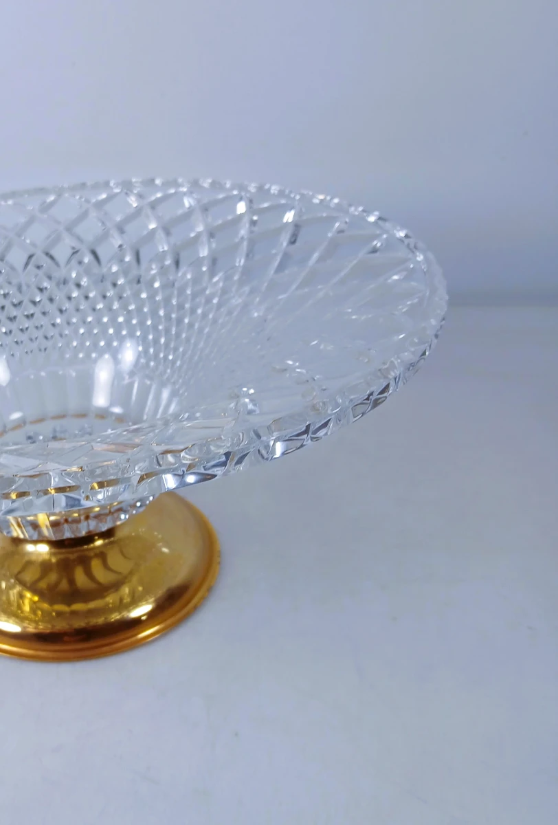 Glazen fruitschaal met gouden voet - foto 5