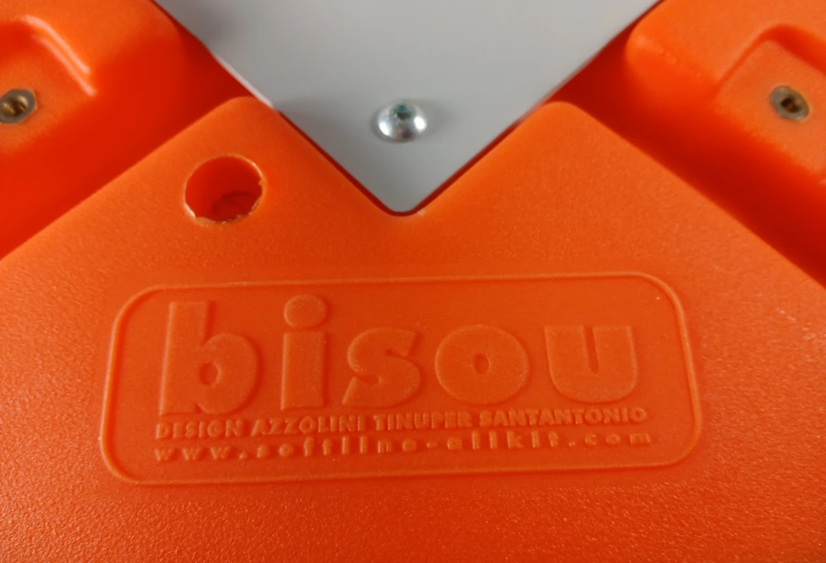 Oranje Italiaanse design bureaustoel op wieltjes, Bisou-Azzolinituper - foto 2