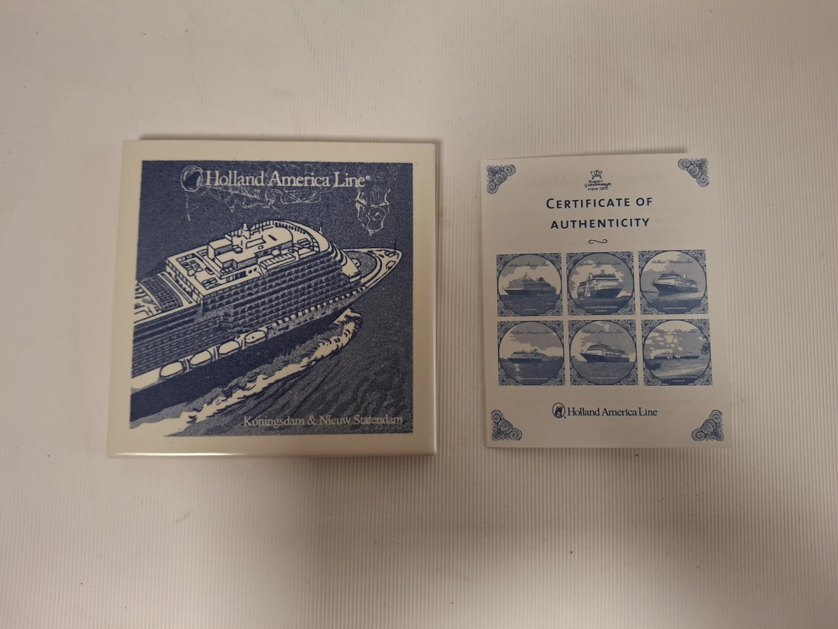 Set van 10 Holland America Line onderzetters met certificaat