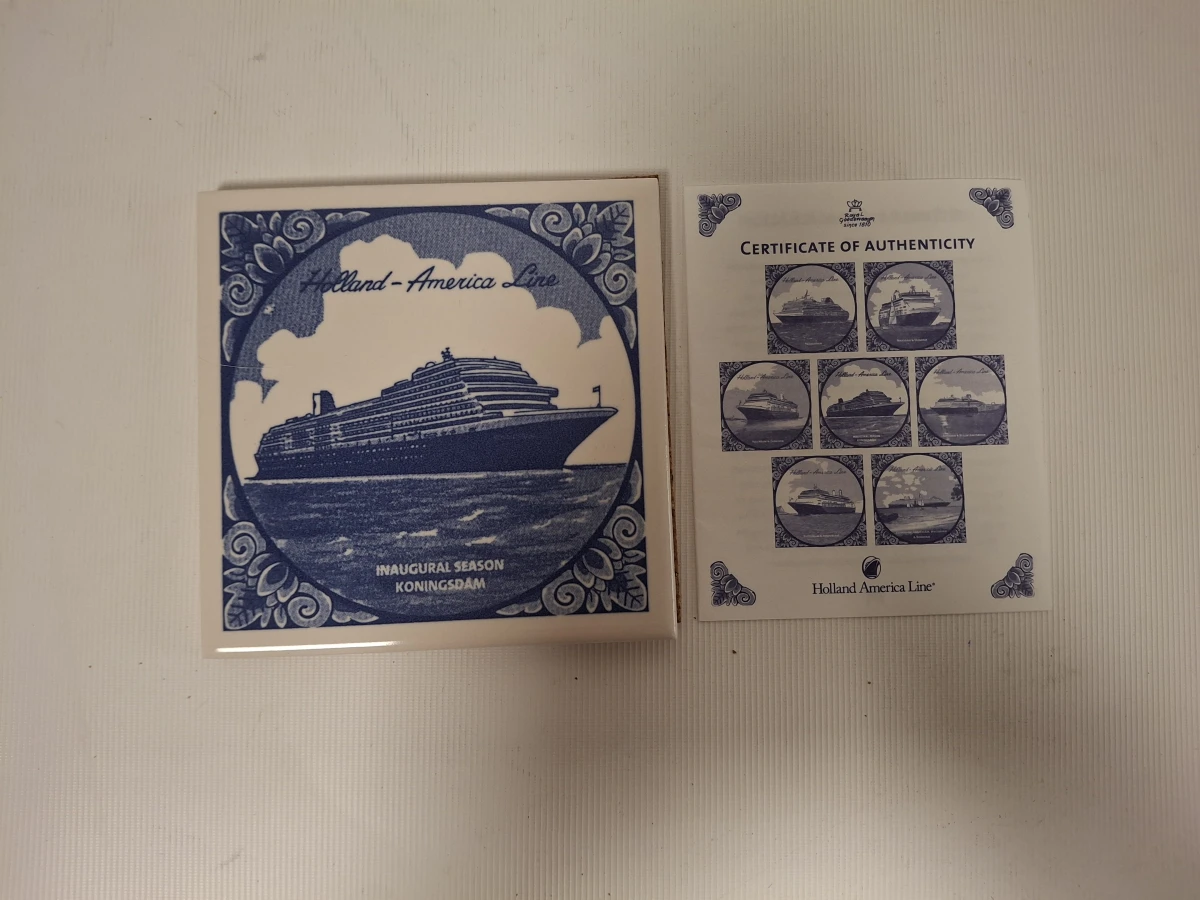 Set van 10 Holland America Line onderzetters met certificaat