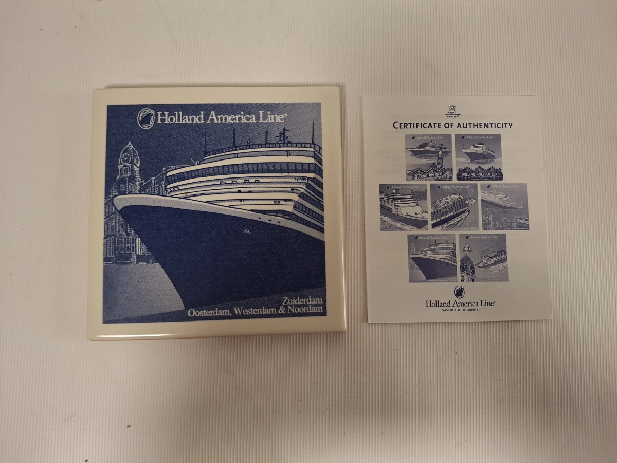 Set van 10 Holland America Line onderzetters met certificaat