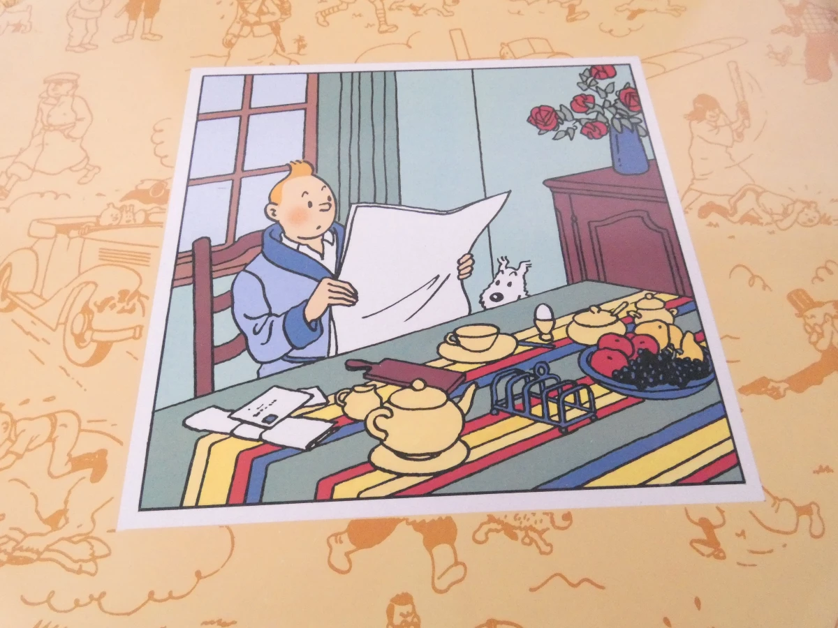 Kunststof dienblad en kwaliteitsprint met Kuifje-motief